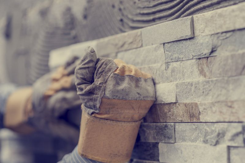 Stone Backsplash Installation